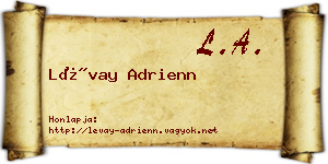 Lévay Adrienn névjegykártya